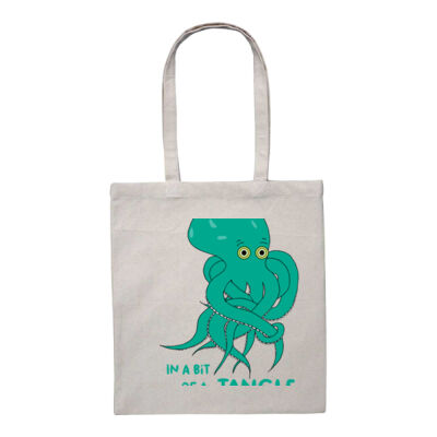 In a bit of a Tangle - Heavy Duty Canvas Tote with Gusset Thumbnail